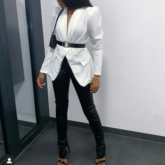 Zara Extra Long Faux Leather Leggings Pants - Picture 11 of 15